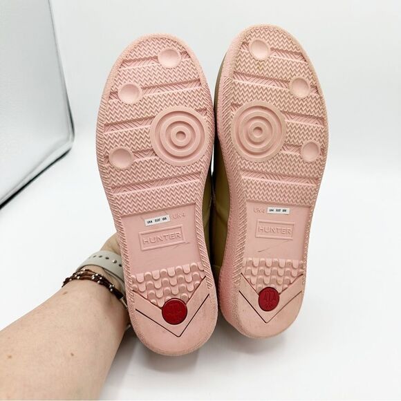 Hunter Canvas Plimsoll Desert Camo Slip-On Sneakers Pink Sole Women Sz 6 - Picture 13 of 14